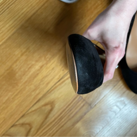 Black Suede Ballet Block Heel - Size 6.5 - J Crew Factory - Picture 8 of 13